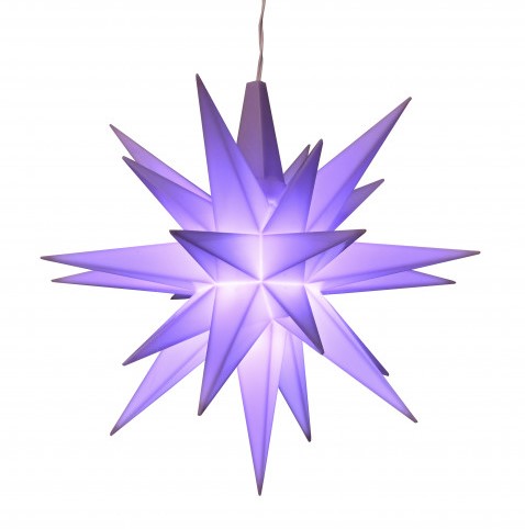Stjerne 13 cm plast m/LED - Lilla 2024 - Limited Edition